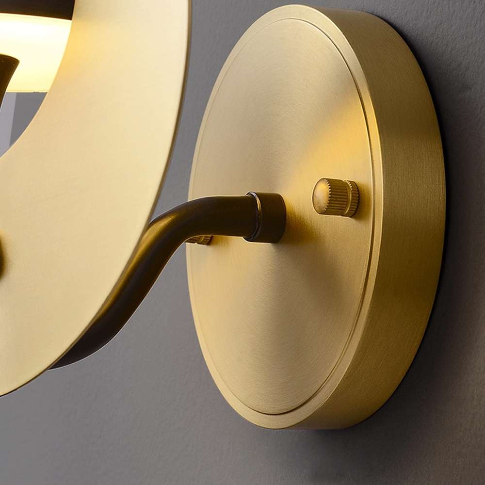 sleek brass wall fixture
