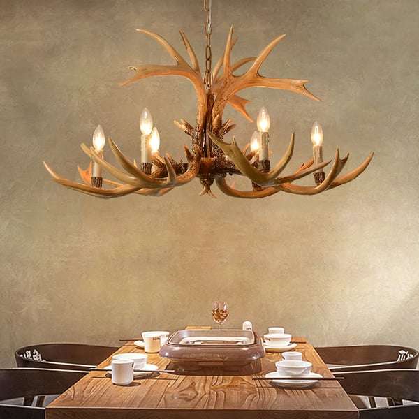 deer horn chandelier