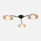 Delphine Glass Globe Triple Flush Mount — Three-Globe Ceiling Light with Warm Even Glow