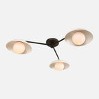 Delphine Glass Globe Triple Flush Mount — Three-Globe Ceiling Light with Warm Even Glow