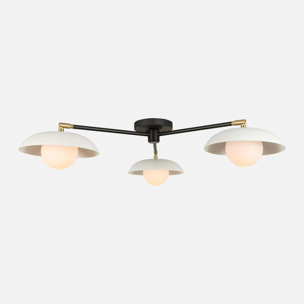 Delphine Glass Globe Triple Flush Mount Ceiling Light – view 3