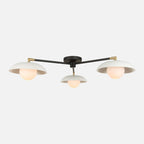 Delphine Glass Globe Triple Flush Mount — Three-Globe Ceiling Light with Warm Even Glow