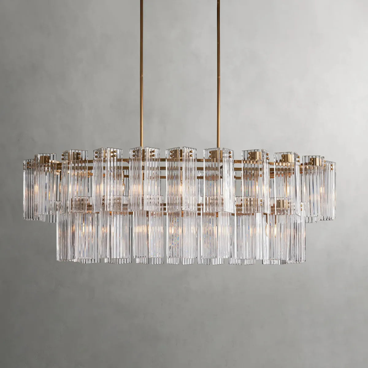 delsie oval tiered chandelier