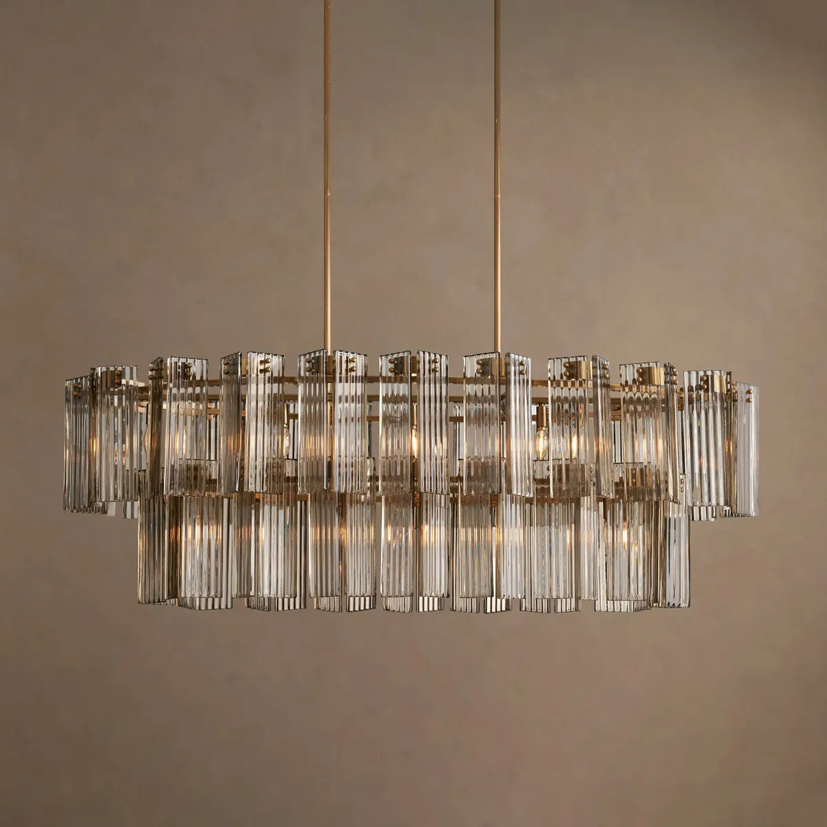 delsie oval tiered chandelier