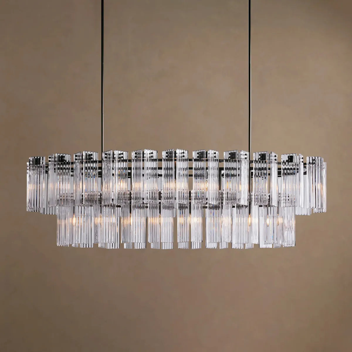 delsie oval tiered chandelier