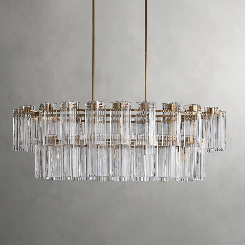 delsie oval tiered chandelier