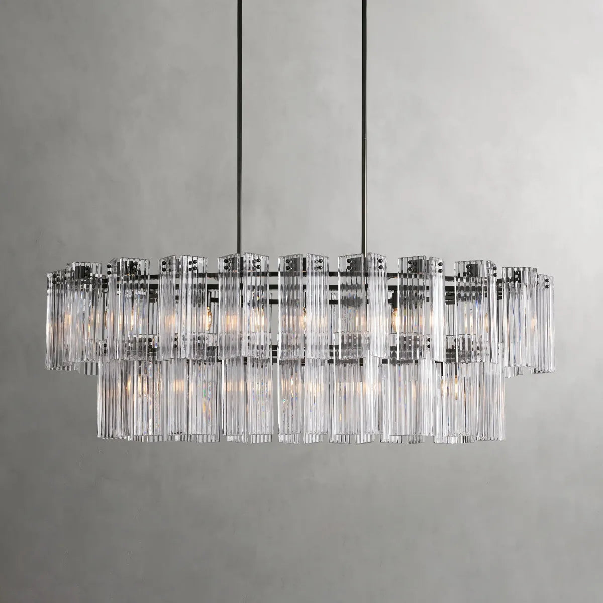 delsie oval tiered chandelier