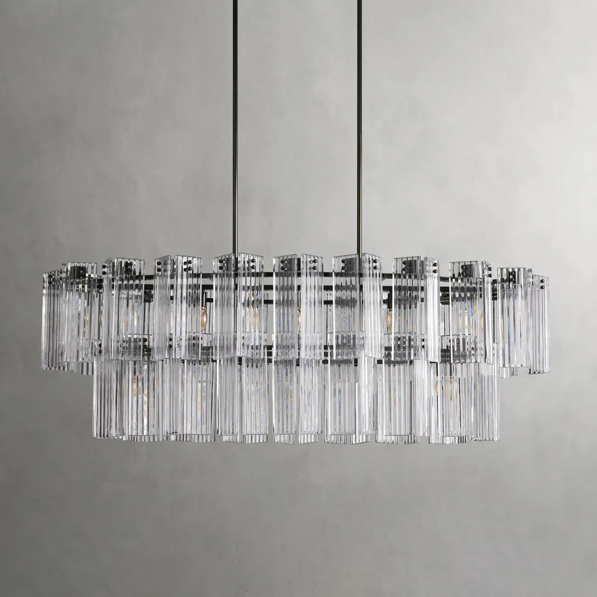 delsie oval tiered chandelier