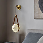 leather led wall sconce