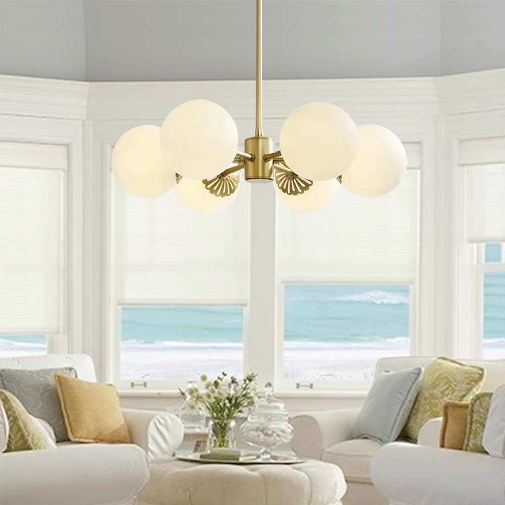 orb shaped dewdrop chandelier