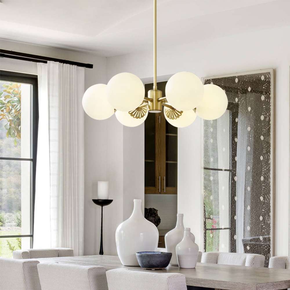 clear globe dewdrop chandelier
