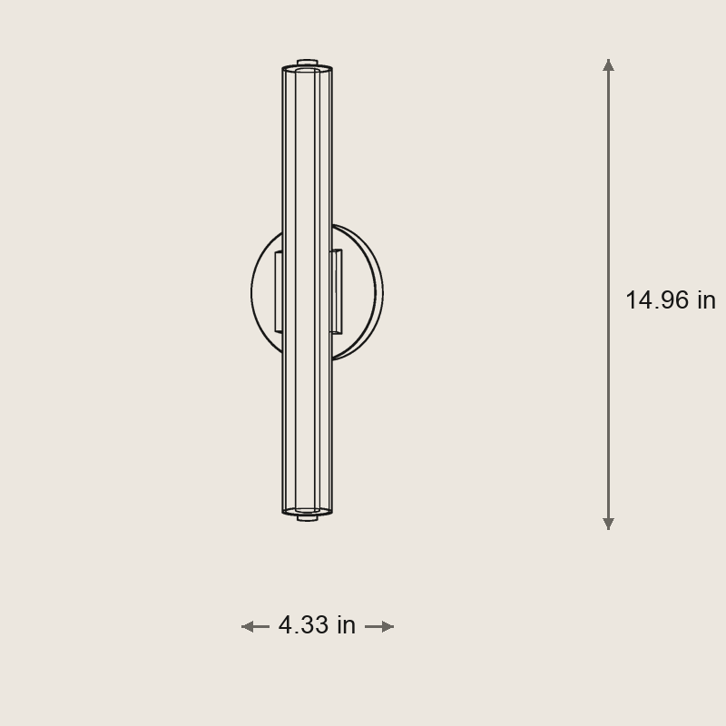 Crystal Single Sconce — Dimensions: 