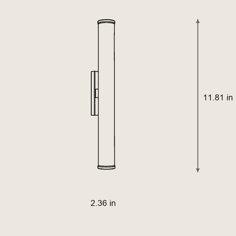 Callisto Vertical Alabaster LED Sconce — Dimensions: 
