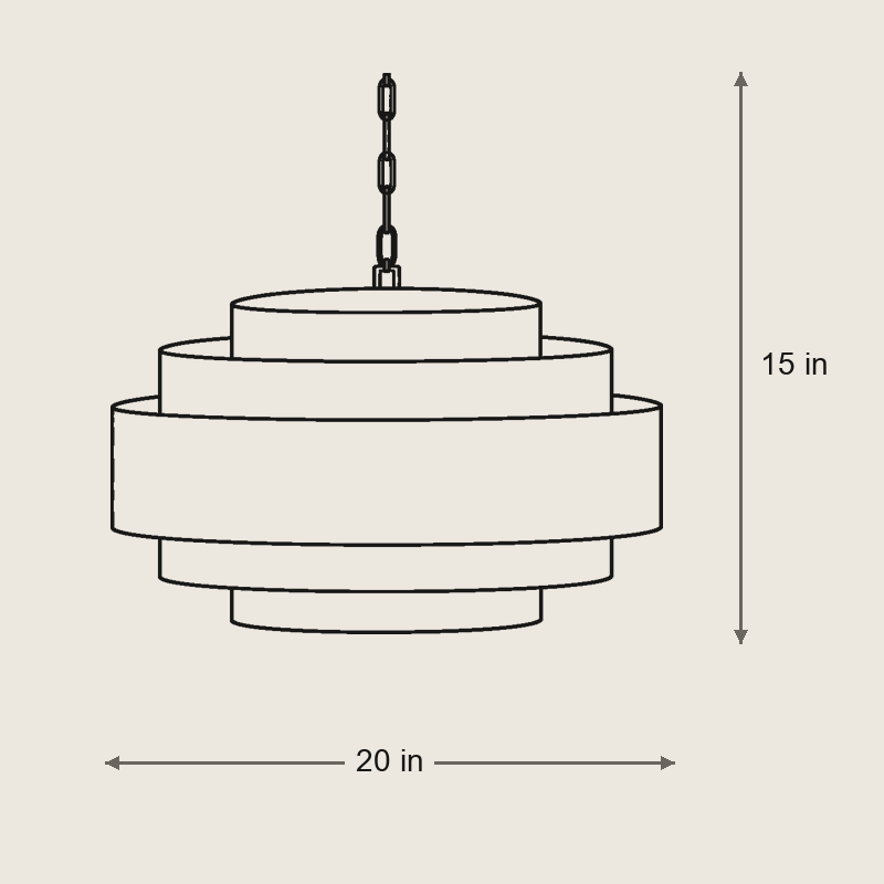 Paloma Chandelier — Dimensions: 