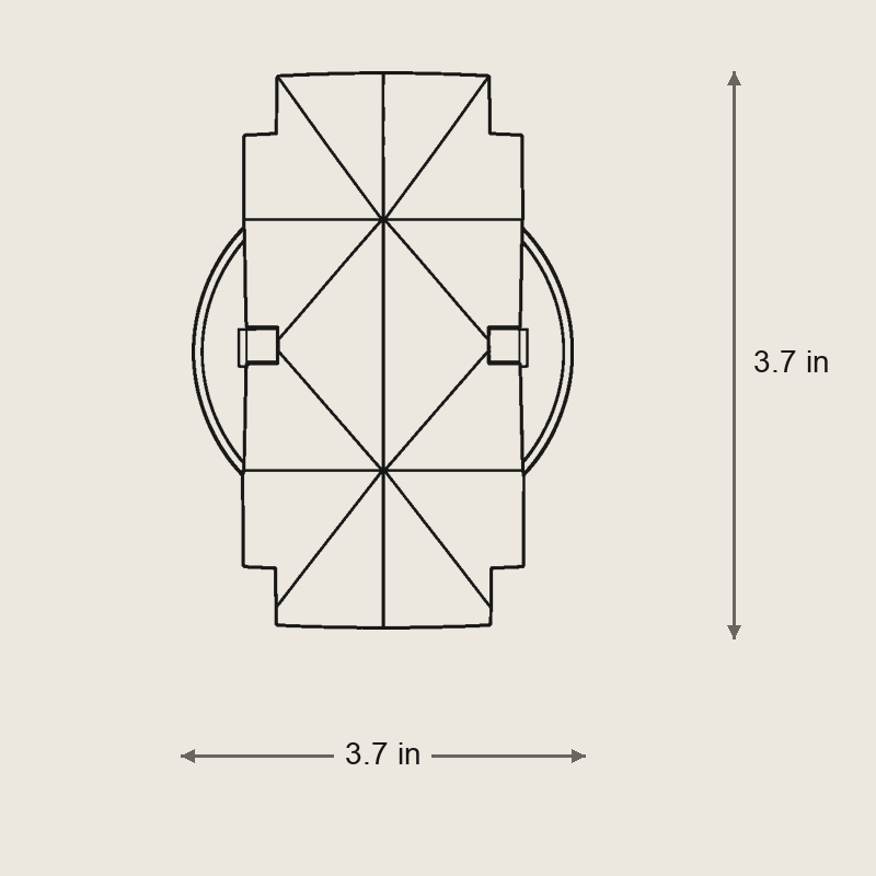 Solara Geometric Wall Sconce - Geometric Wall Lights — Dimensions: 