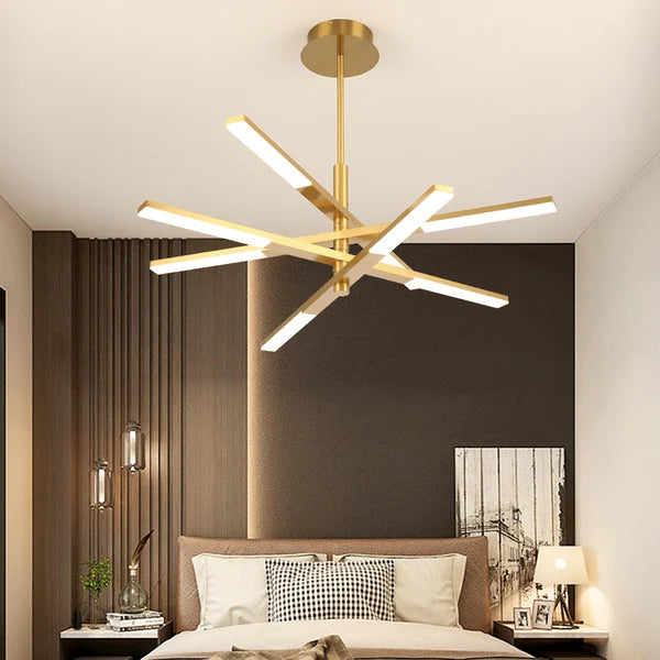 led gold chandelier