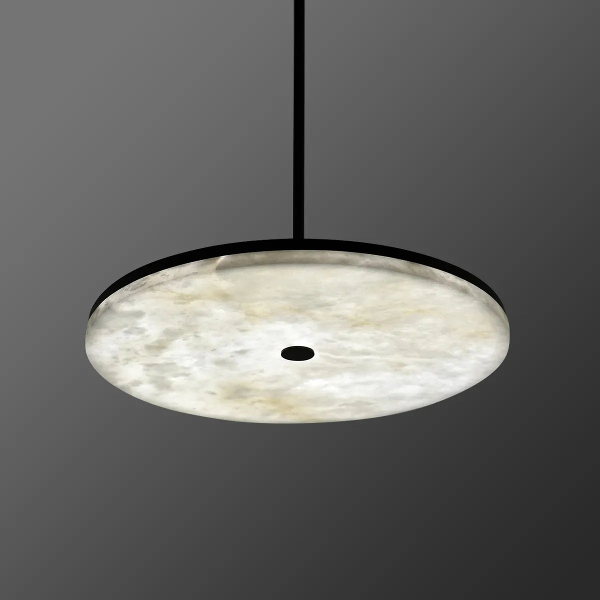 Disc Alabaster Pendant Light – Modern Ceiling Fixture