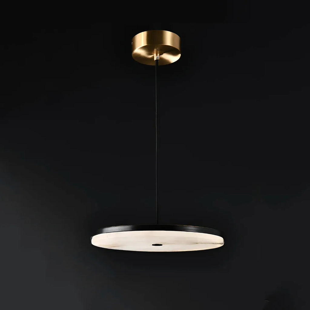 Disc Alabaster Pendant Light – Modern Ceiling Fixture - View 2