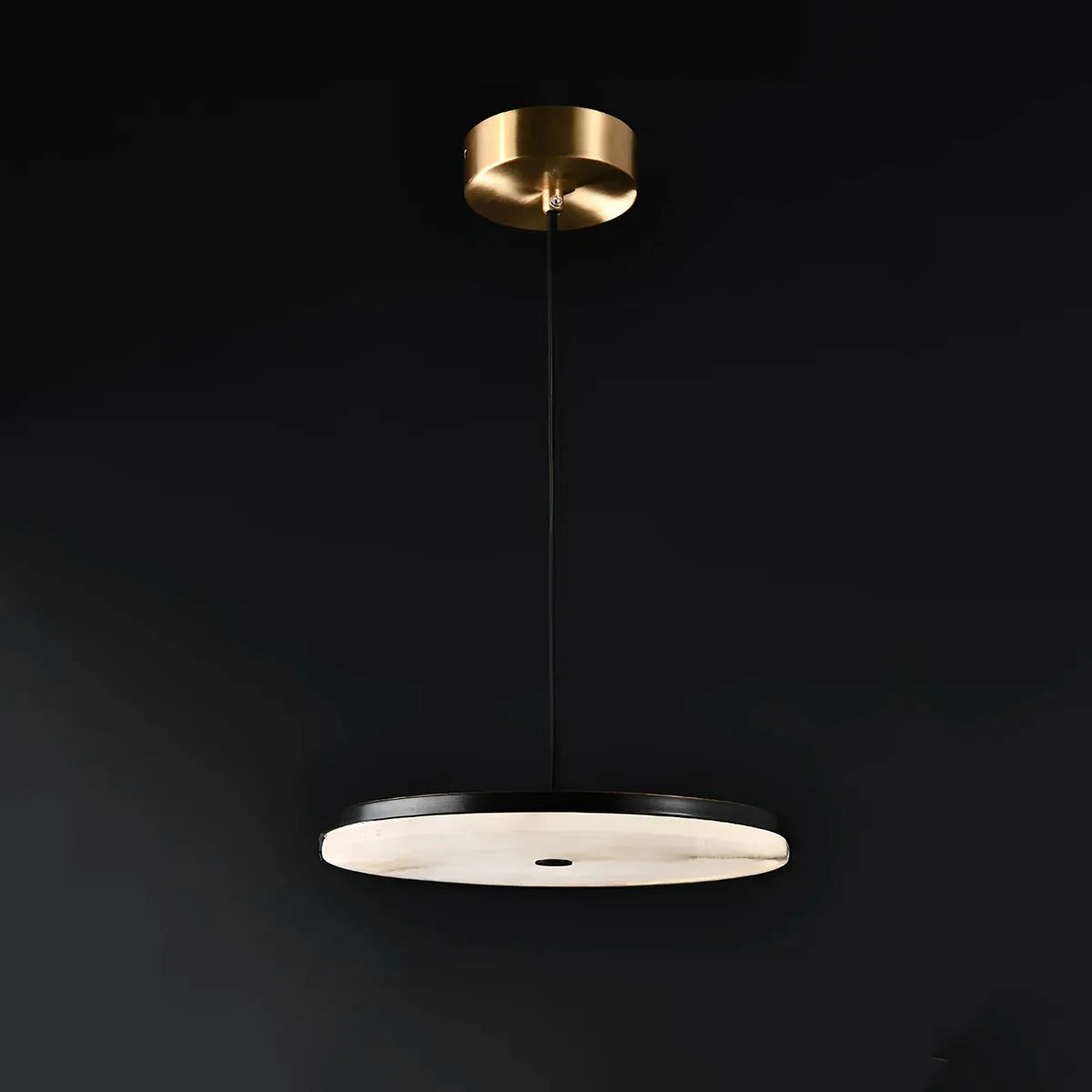 Disc Alabaster Pendant Light – Modern Ceiling Fixture - View 2