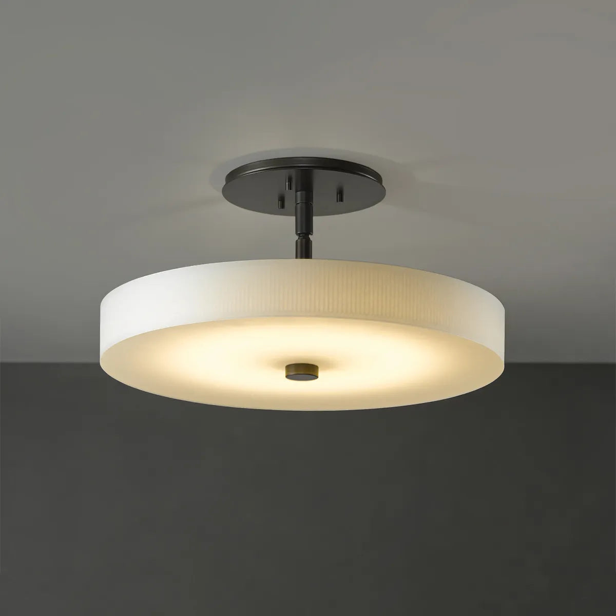 Disq LED Semi-Flushmount Ceiling Light | Modern Minimalist Fixture