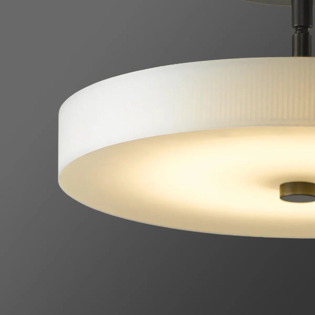 Disq LED Semi-Flushmount Ceiling Light | Modern Minimalist Fixture - View 2
