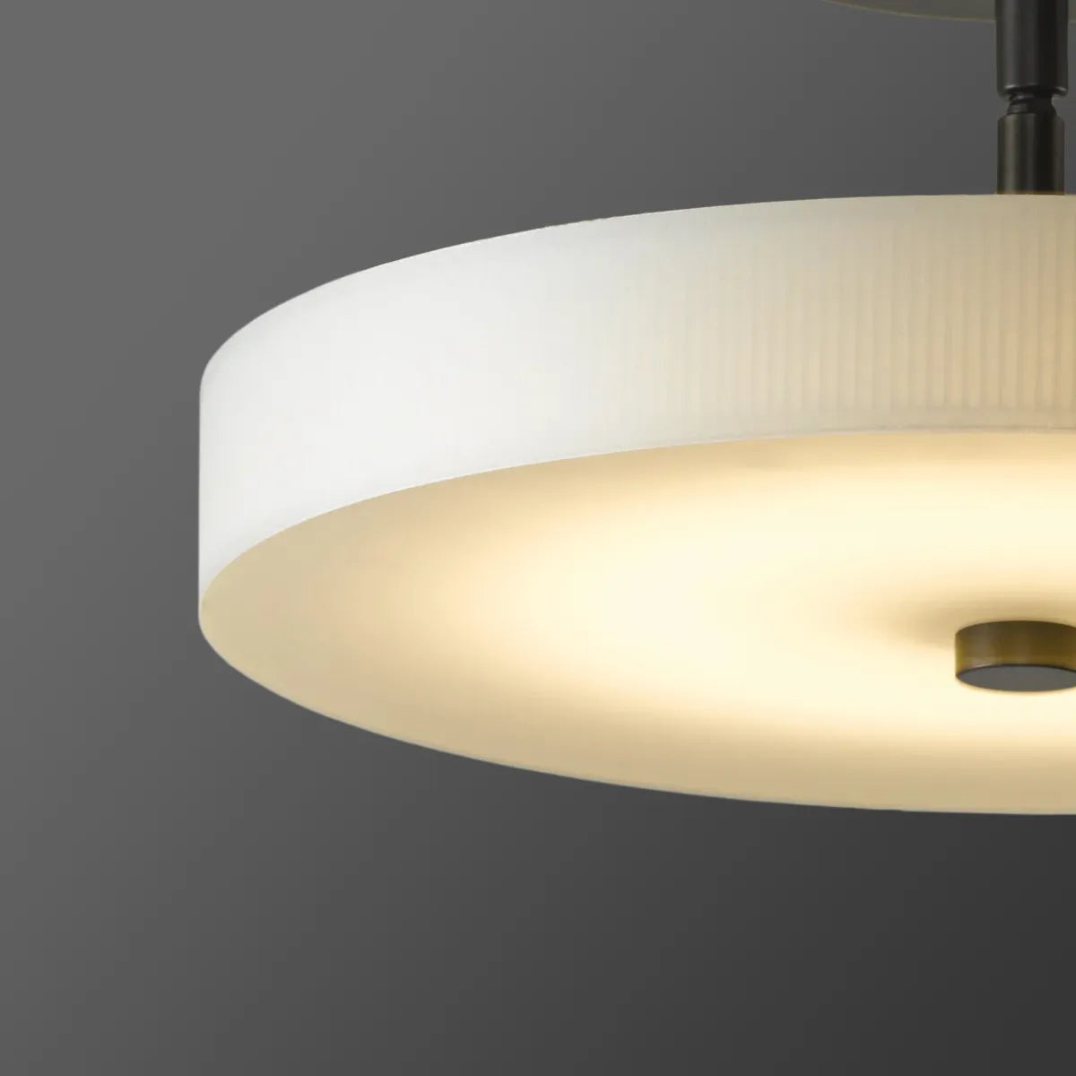 Disq LED Semi-Flushmount Ceiling Light | Modern Minimalist Fixture - View 2
