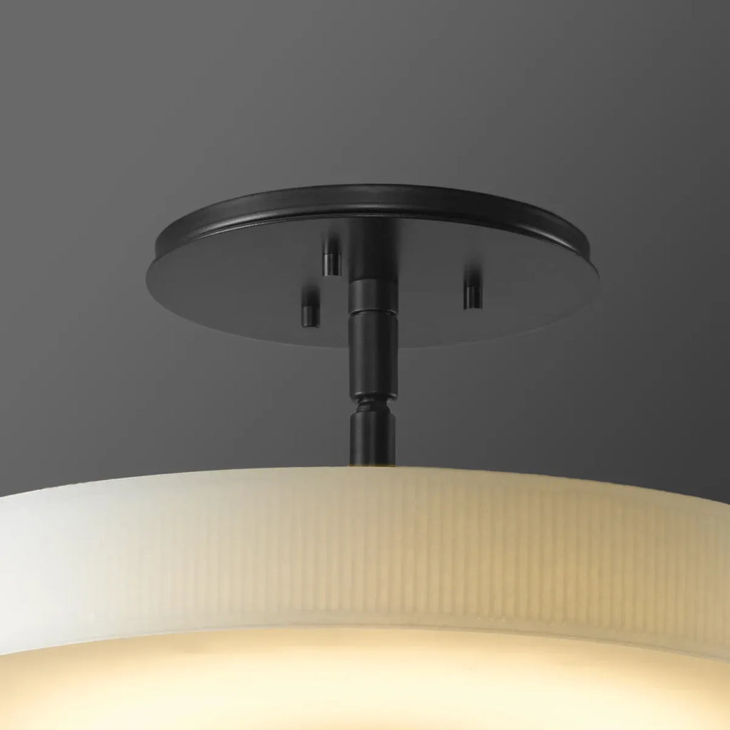 Disq LED Semi-Flushmount Ceiling Light | Modern Minimalist Fixture - View 3