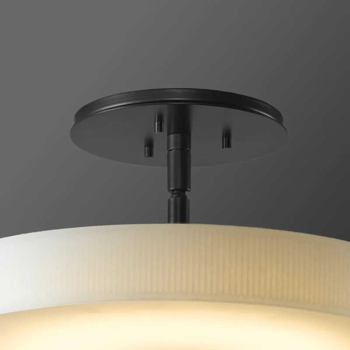 Disq LED Semi-Flushmount Ceiling Light | Modern Minimalist Fixture - View 3