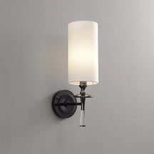 Drunmore Single Sconce – Elegant Brass Frame with Sparkling Crystal Details - View 9