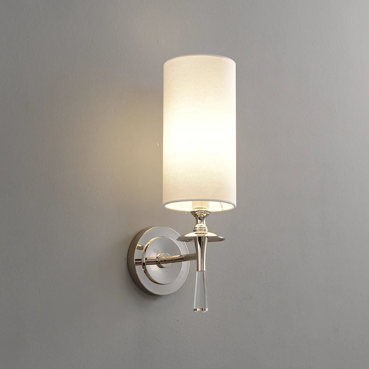 Drunmore Single Sconce – Elegant Brass Frame with Sparkling Crystal Details - View 8