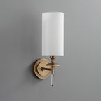 Drunmore Single Sconce – Elegant Brass Frame with Sparkling Crystal Details