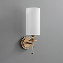 Drunmore Single Sconce – Elegant Brass Frame with Sparkling Crystal Details
