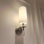 Drunmore Single Sconce – Elegant Brass Frame with Sparkling Crystal Details - View 4