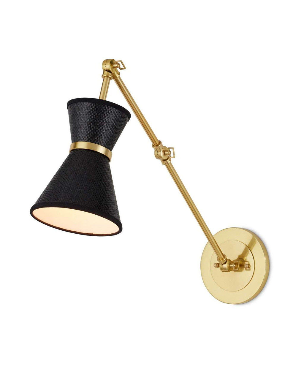 black cone shade wall sconce