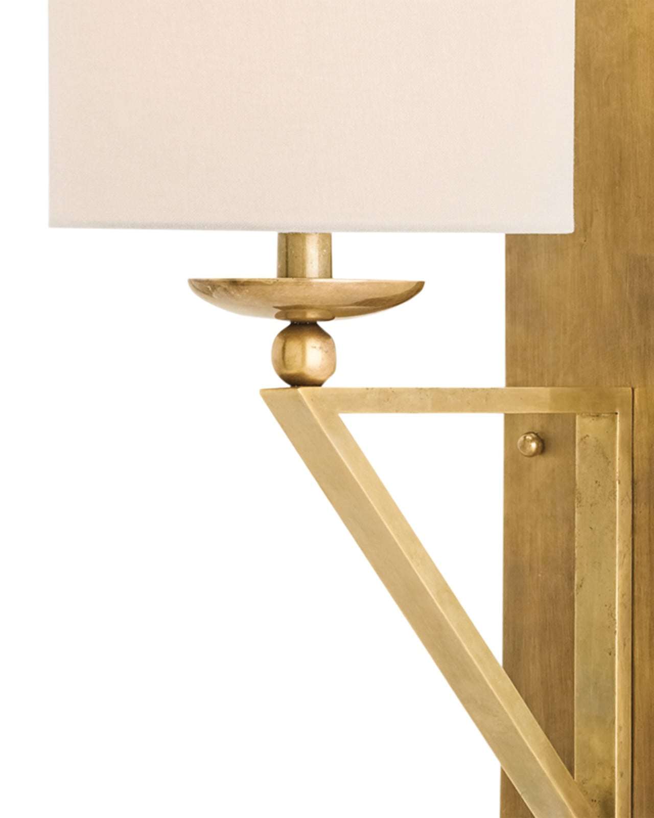 brass shade wall sconce