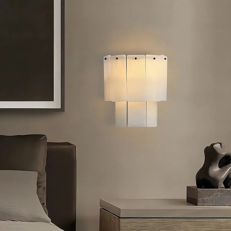 Eichholtz Blason Wall Lamp | Copper & Alabaster Decorative Lighting - View 3