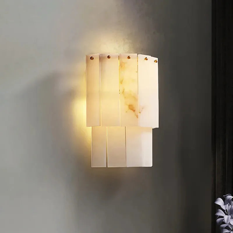 Eichholtz Blason Wall Lamp | Copper & Alabaster Decorative Lighting - View 5