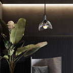 clear glass lights in black