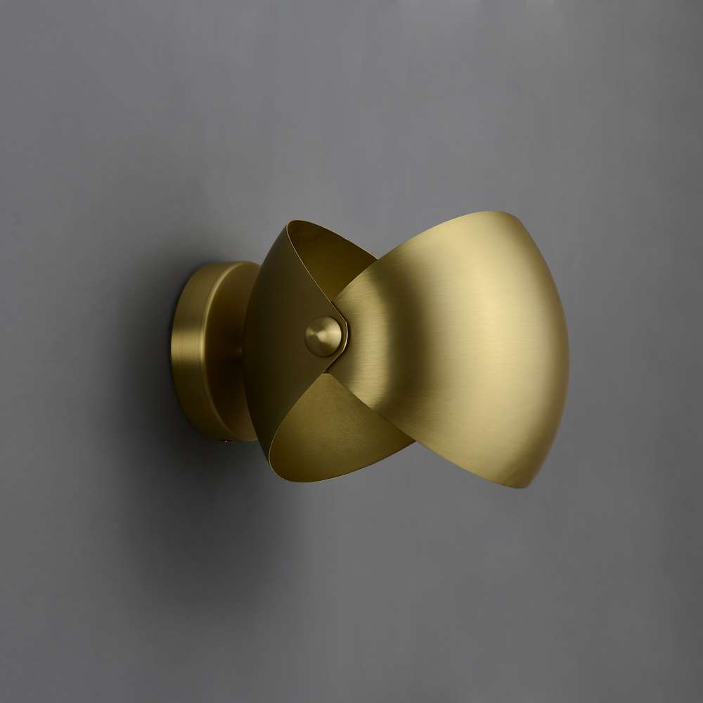 designer brass wall light