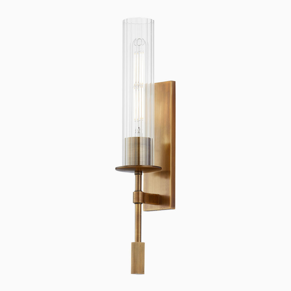 Elton Sconce — Mid-Century Brushed Brass Wall Light