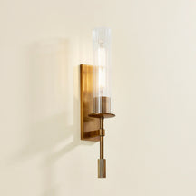 Elton Sconce — Mid-Century Brushed Brass Wall Light