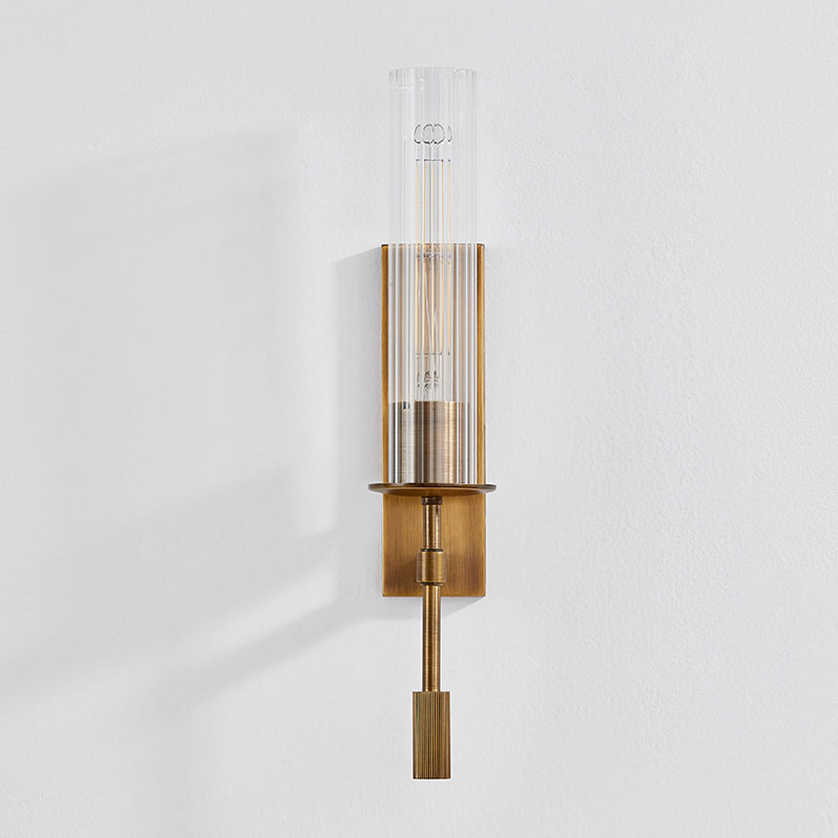 Elton Sconce — Mid-Century Brushed Brass Wall Light
