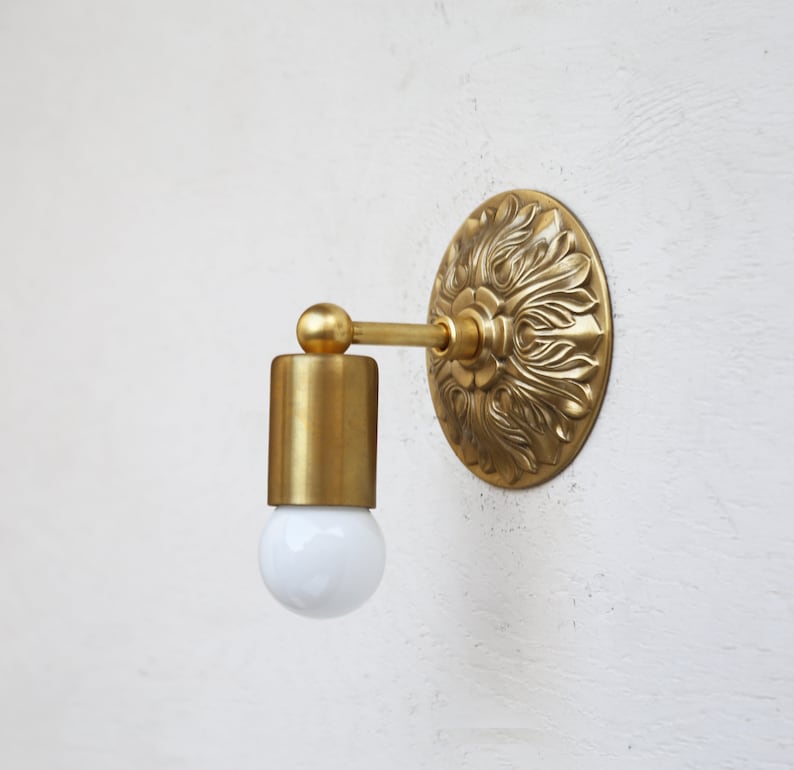 embossed round sconce