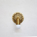 minimalist brass sconce
