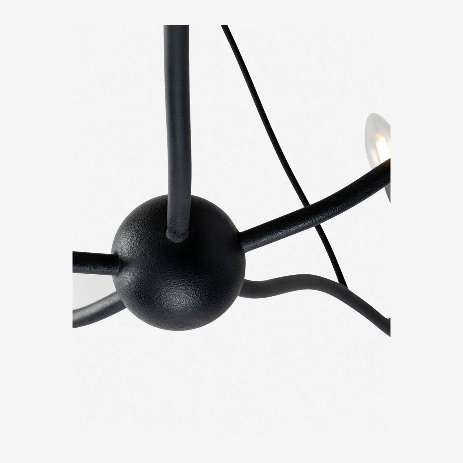 Atherton Forged Iron Chandelier 6-Light — Industrial Heritage Ceiling Light with Warm Commanding Glow