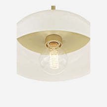 Dea Heritage Aged Brass Cream Dome Pendant Light – view 4