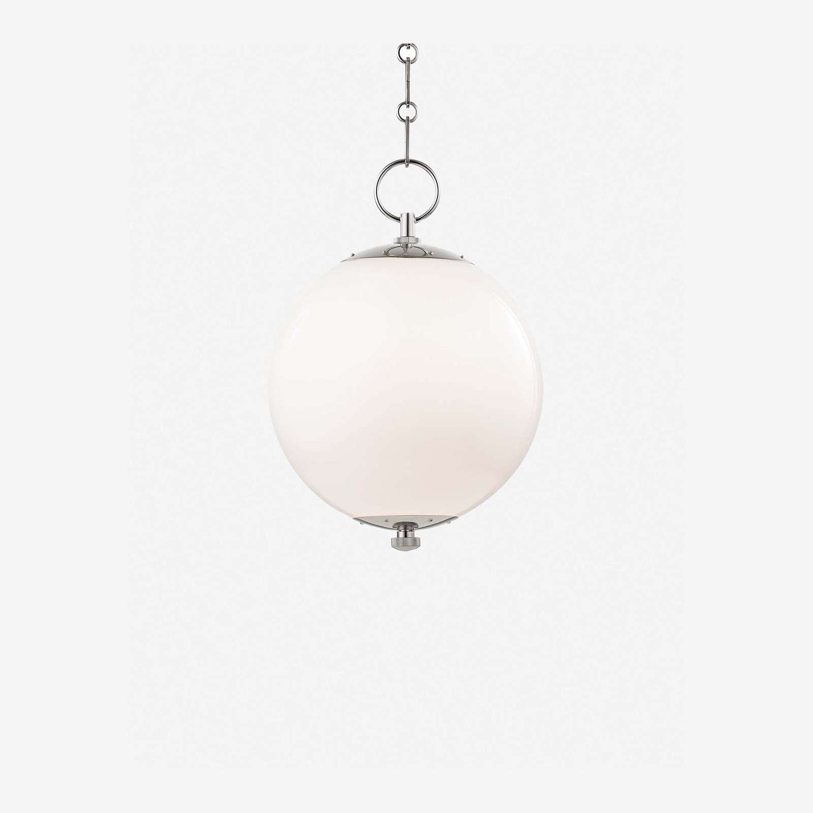 Kikki Aged Brass Opal Glass Globe Pendant