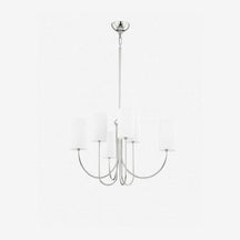 Midford Aged Brass Linen Shade 8 Light Chandelier – view 4