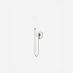 Midford Aged Brass White Linen Wall Sconce