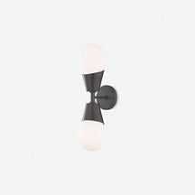 Prim Aged Brass Opal Glass 2-Light Wall Sconce – view 3